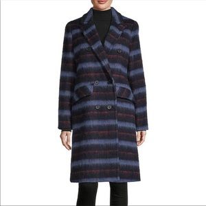 New!! BCBGeneration blue plaid wool coat!